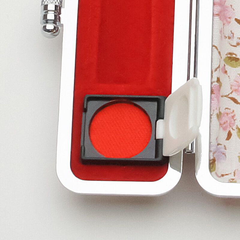 印鑑ケース サクラフラワー(白) 10.5-12.0mm