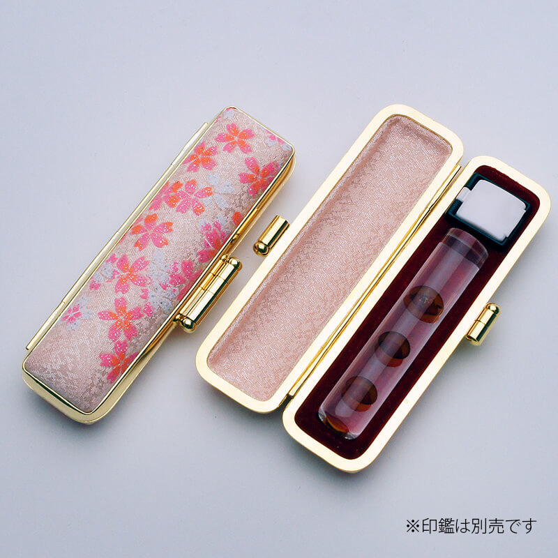 印鑑ケース 桜プリズム(ピンク) 10.5-12.0mm