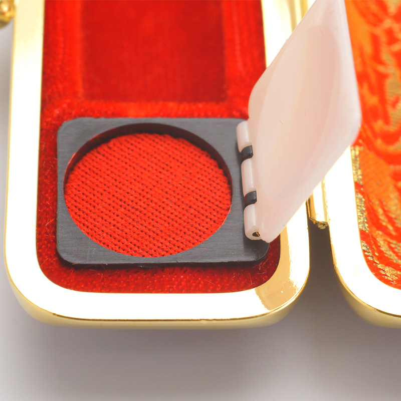 印鑑ケース 本トカゲ革金枠 ブラウン 16.5-18.0mm