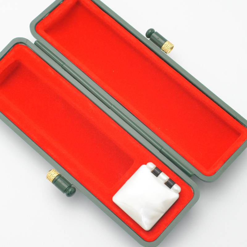 印鑑ケース キューティーケース　15 緑 13.5-15.0mm