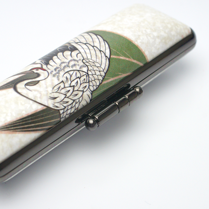 印鑑ケース ヴィンテージアート 白 鶴 16.5-18.0mm