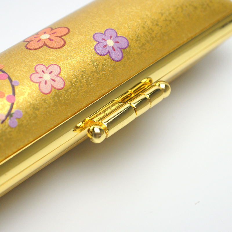 印鑑ケース ヴィンテージアート ゴールド 花柄 13.5-15.0mm