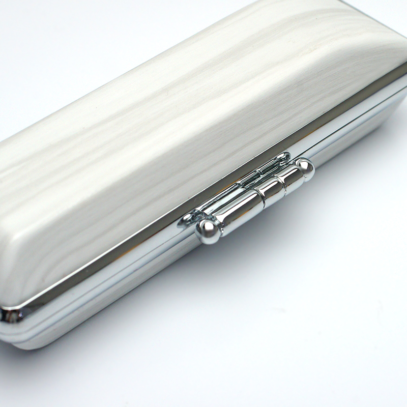 印鑑ケース ヴィンテージケース ボックス 白 木目 16.5-18.0mm