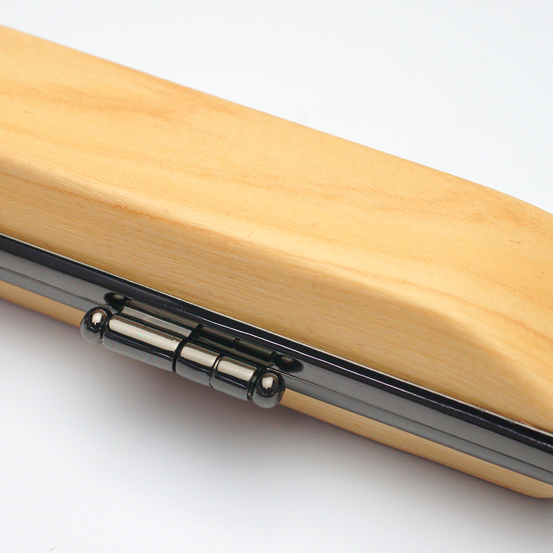 印鑑ケース ヴィンテージケース ボックス 木目 クリーム色 13.5-15.0mm