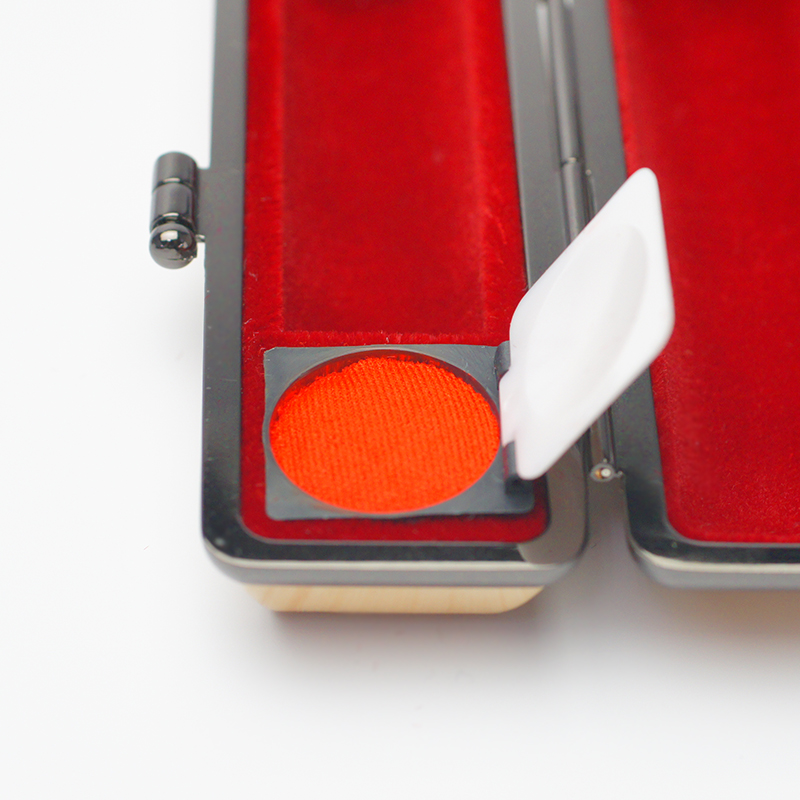 印鑑ケース ヴィンテージケース ボックス 木目 クリーム色 16.5-18.0mm