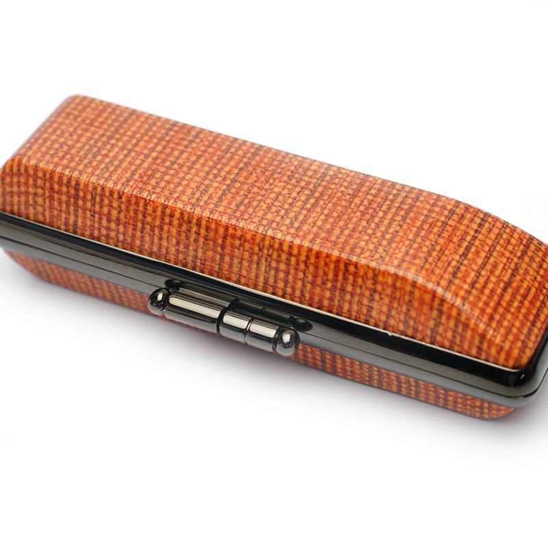 印鑑ケース ヴィンテージケース ボックス 茶色 チェック柄 10.5-12.0mm