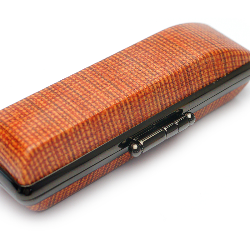 印鑑ケース ヴィンテージケース ボックス 茶色 チェック柄 10.5-12.0mm