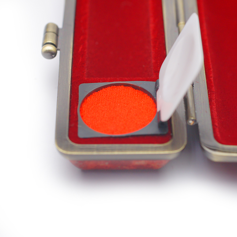 印鑑ケース ヴィンテージケース ボックス 赤茶色 チェック模様 16.5-18.0mm