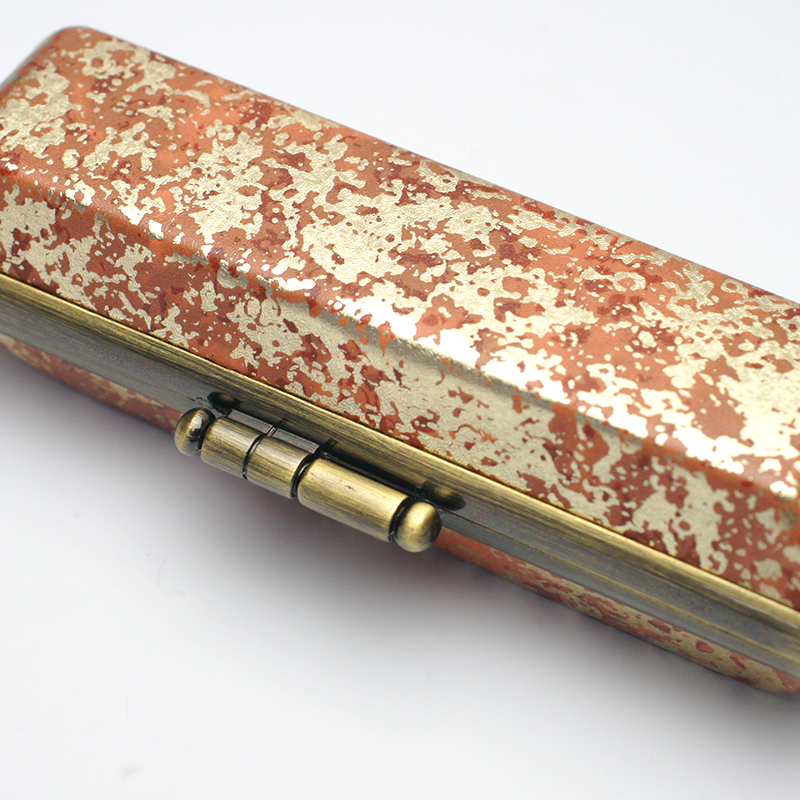 印鑑ケース ヴィンテージケース ボックス 茶色 錆模様 10.5-12.0mm